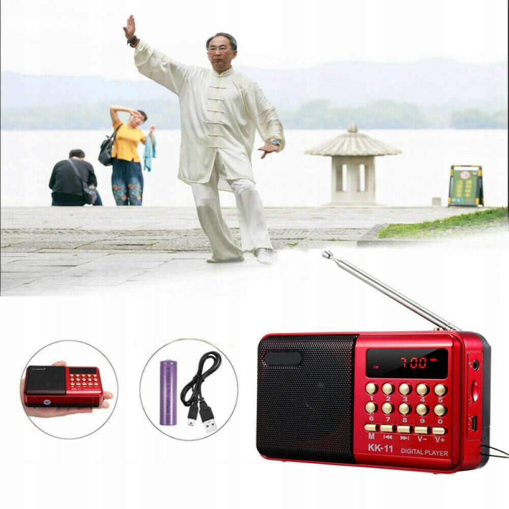 RADIO MINI PORTABLE POCKET FM AM USB KITCHEN FOR BATTERY SMALL Power supply batteries