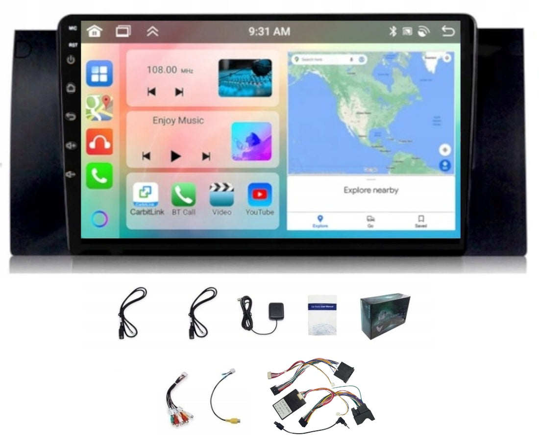 RADIO NAVIGATION ANDROID BMW E53 X5 2000-2006 CARPLAY 6GB 128GB