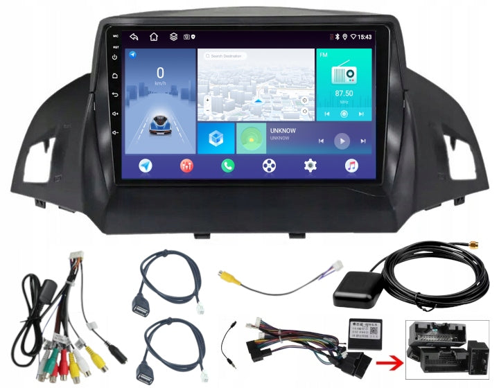 RADIO NAVIGATION ANDROID CARPLAY FORD CMAX KUGA 2012-2019 4GB 64GB SIM