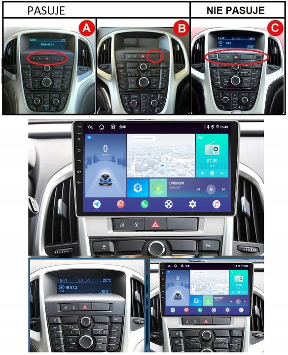 RADIO NAVIGATION ANDROID CARPLAY OPEL ASTRA J 2009-15 4GB 64GB SIM Manufacturer code TESLA 9,7