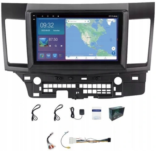 RADIO NAVIGATION ANDROID MITSUBISHI LANCER 2008-15 USB WIFI CARPLAY BT 64GB