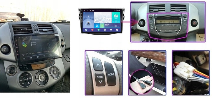 RADIO NAVIGATION CARPLAY GPS ANDROID TOYOTA RAV4 2006-2012 4GB 64GB SIM Packaging status original