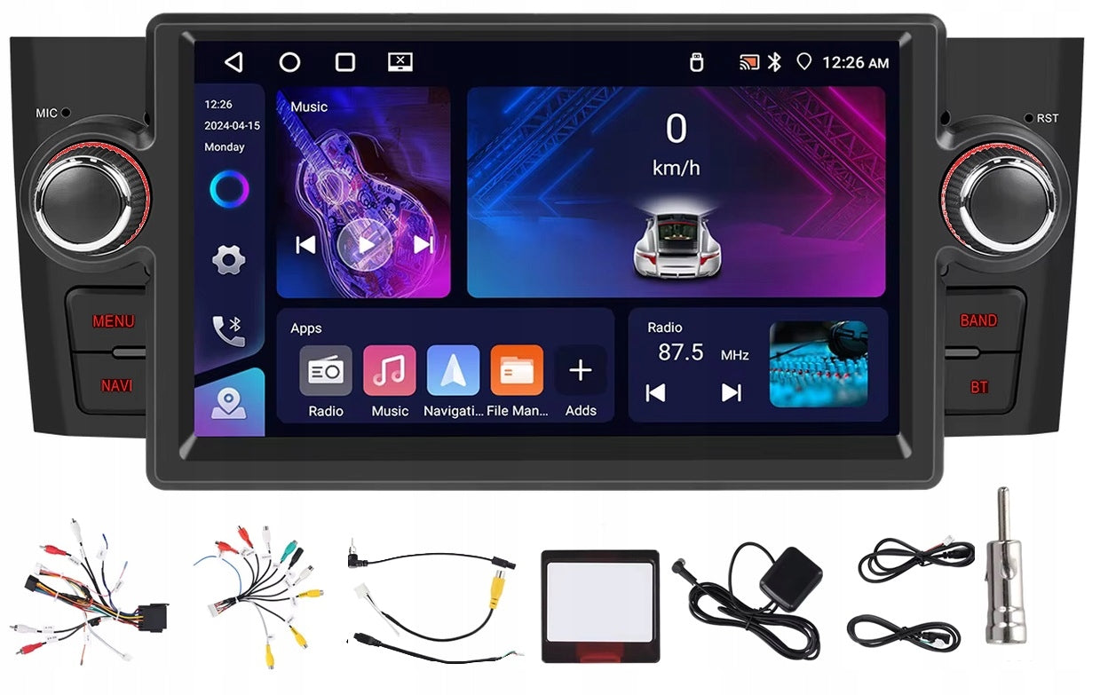 RADIO NAVIGATION GPS ANDROID FIAT PUNTO LINEA 2007-2012 4/64GB CARPLAY WIFI