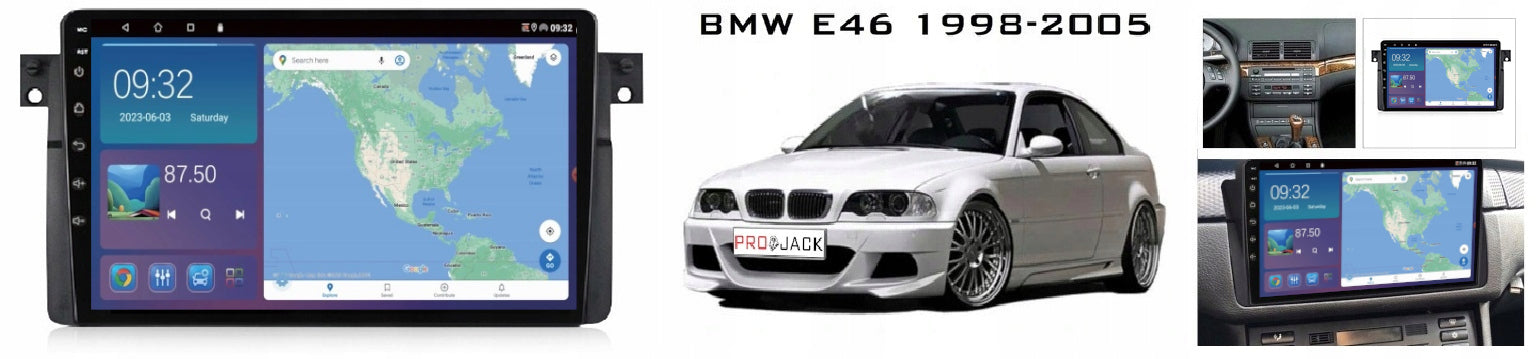 RADIO NAVIGATION GPS BMW E46 1998-2005 WIFI CARPLAY USB 4GB 64GB Manufacturer code 5904316110086