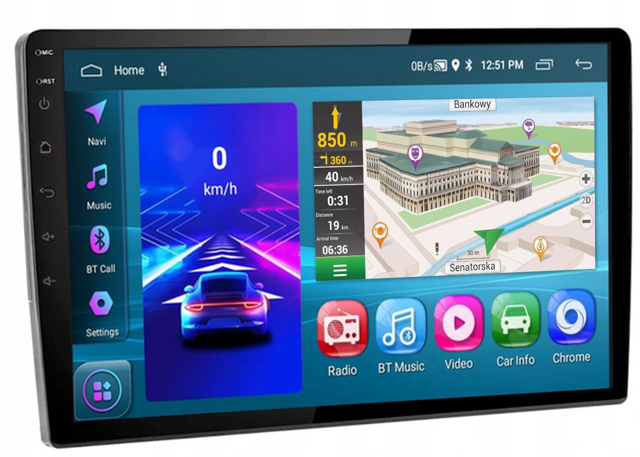 RADIO NAVIGATION GPS FORD SMAX GALAXY ANDROID CARPLAY WIFI 4GB 64GB Manufacturer code Q9 046/525/0783