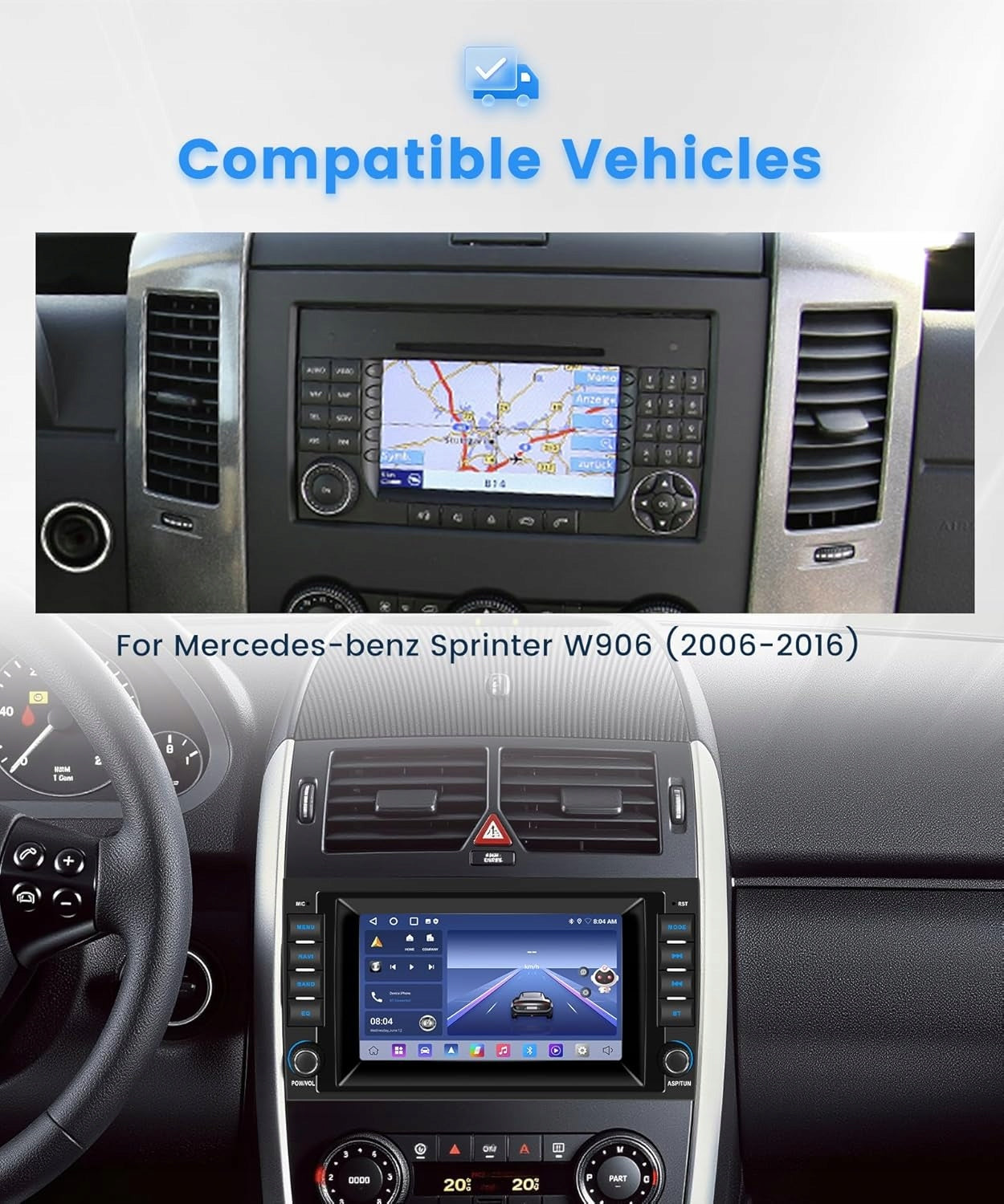 RADIO NAVIGATION GPS MERCEDES W169 W245 W639 W906 W906 4GB 64GB WIFI CARPLAY Manufacturer code Q9 845