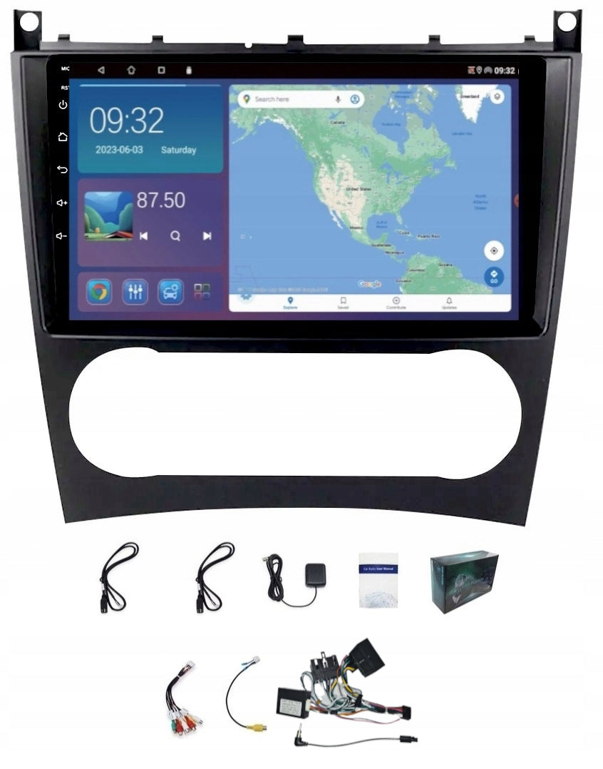 RADIO NAVIGATION GPS MERCEDES W203 W209 WIFI CARPLAY BT USB 4GB 64GB