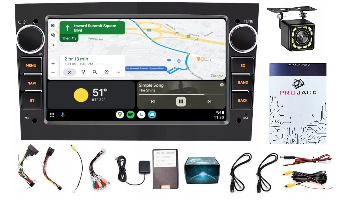RADIO NAVIGATION GPS OPEL CORSA D 2006-2014 USB WIFI BT CARPLAY 4/64GB Brand Projack