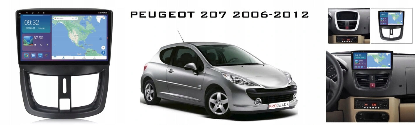 RADIO NAVIGATION GPS PEUGEOT 207 2006-12 WIFI CARPLAY USB 4GB 64GB Manufacturer code Q8 9001 126