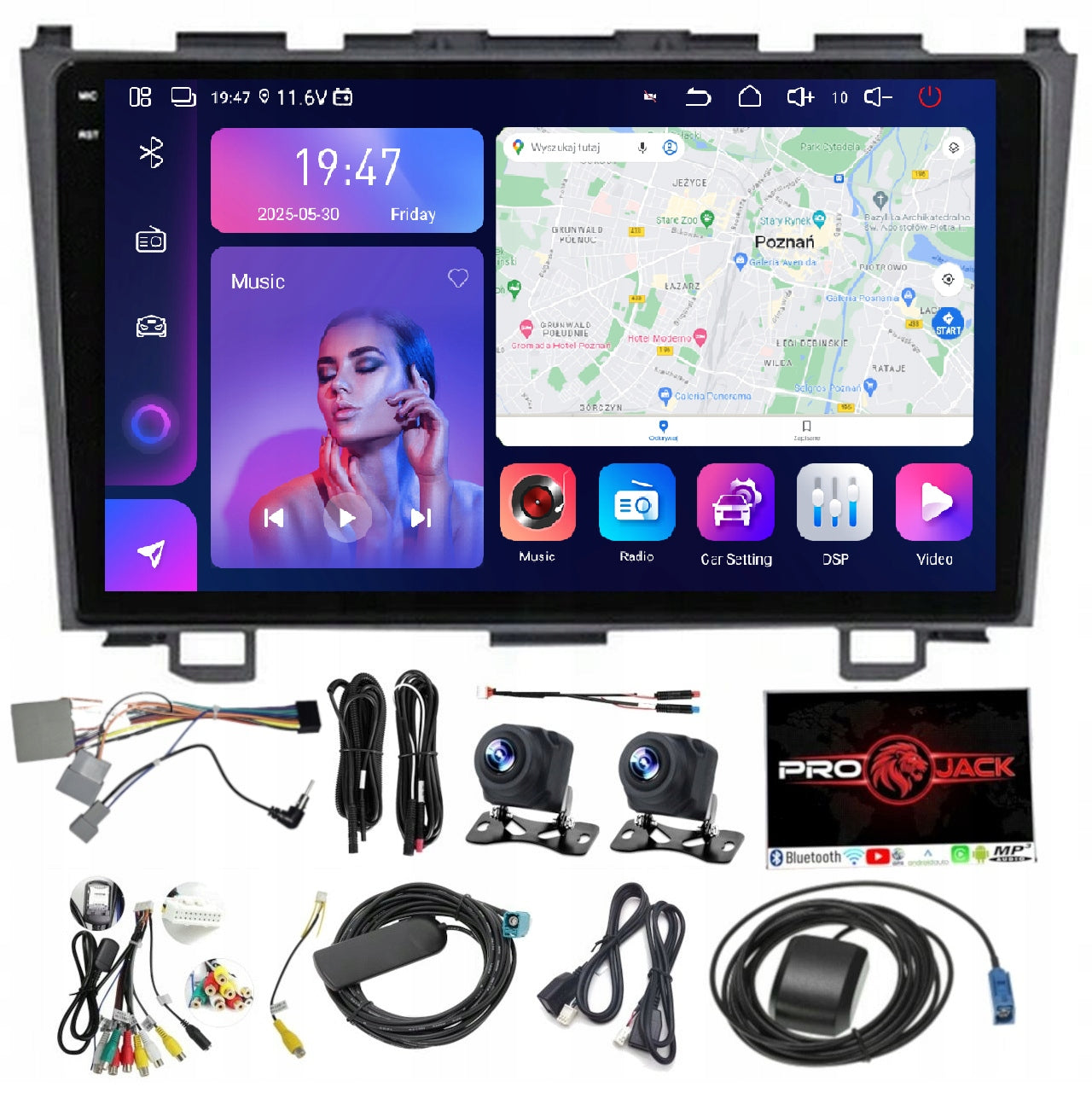 RADIO NAVIGATION HONDA CRV 2007-2011 CARPLAY ANDROID AUTO 8/256GB SIM