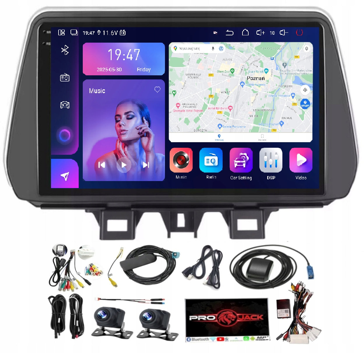 RADIO NAVIGATION HYUNDAI TUCSON 2018-2021 CARPLAY ANDROID 8/256GB SIM