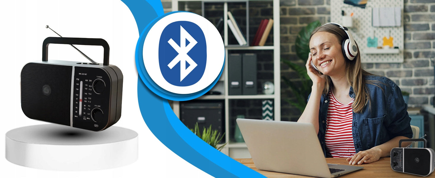 RADIO PORTABLE KITCHEN BLUETOOTH NETWORK-BATTERY ANTENNA USB HOLDER Manufacturer code ER1071