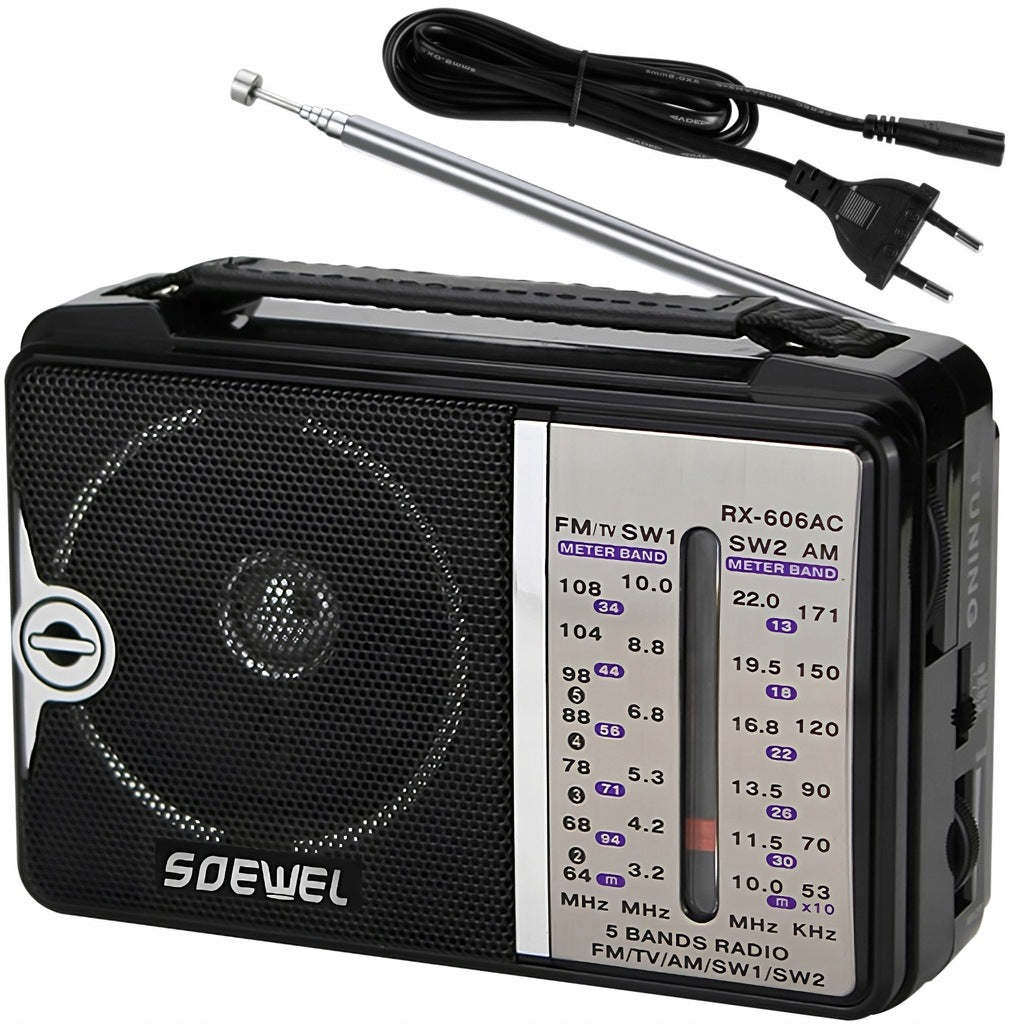 RADIO PORTABLE MOBILE KITCHEN CAMPING SOWING POWER SUPPLY AND FM AM BATTERIES Packaging status original