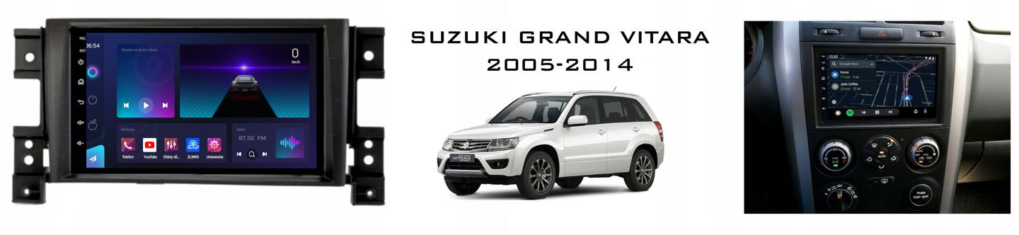 RADIO SUZUKI GRAND VITARA 05-14R ANDROID GPS WIFI USB 6/128GB MODEM SIM Brand Projack