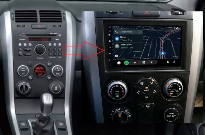 RADIO SUZUKI GRAND VITARA 05-14R ANDROID GPS WIFI USB 6/128GB MODEM SIM Manufacturer code A7168 160/227