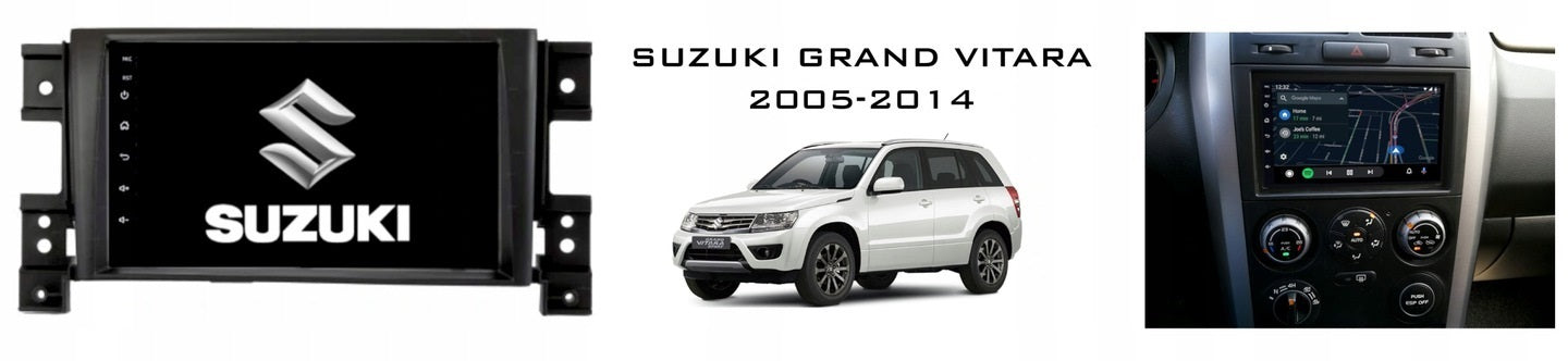 RADIO SUZUKI GRAND VITARA 2005-2014 ANDROID CARPLAY WIFI USB 2/64GB CAMERA Manufacturer code Q8 160/380