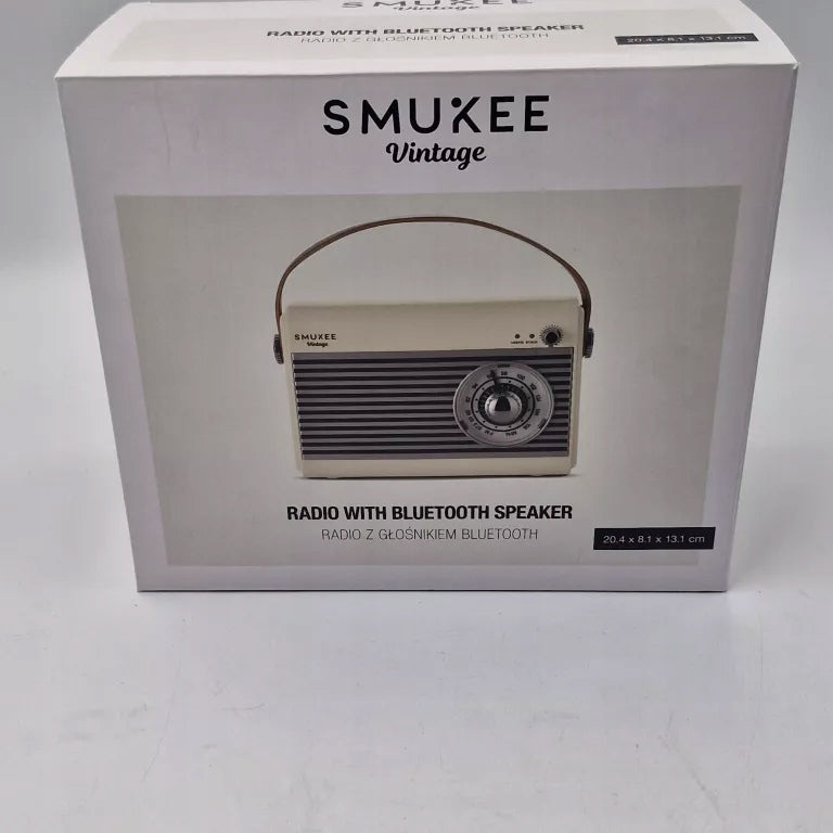 RADIO WITH BLUETOOTH SPEAKER SMUKEE VINTAGE BEIGE