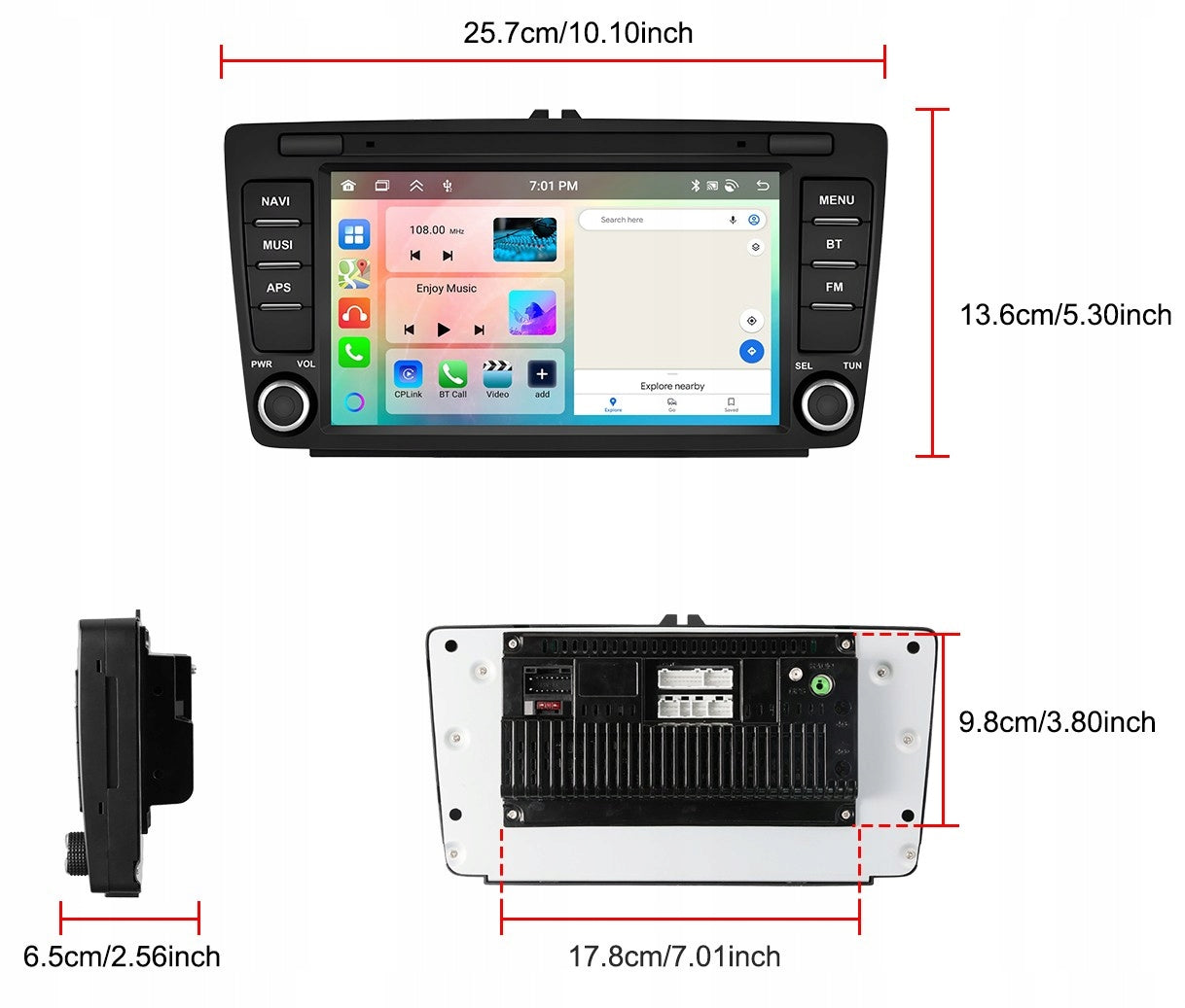RADIO for SKODA Octavia II Roomster Yeti Rapid Superb Android CarPlay WiFi Packaging status original
