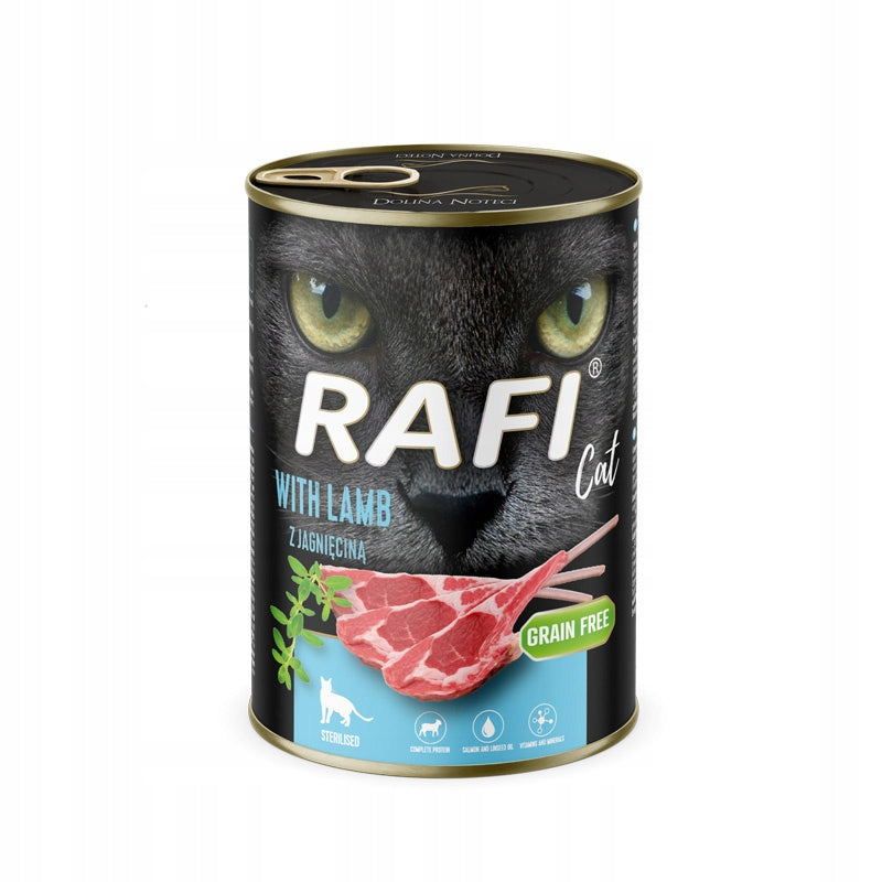 RAFI CAT ADULT wet cat food MIX OF FLAVORS 12x 400g Manufacturer code RAFI Dolina Noteci karma mokra dla kota