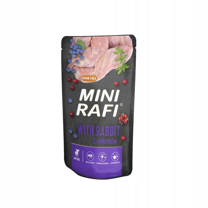 RAFI MINI Wet Food with Rabbit SMALL BREEDS 10x150g Brand Rafi