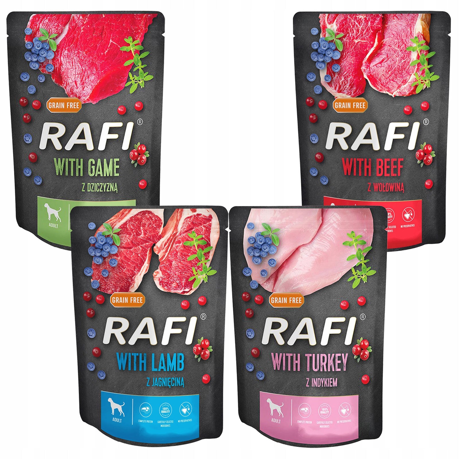 RAFI Wet dog food Dolina Noteci Mix of Flavours 10 x 300g grain-free