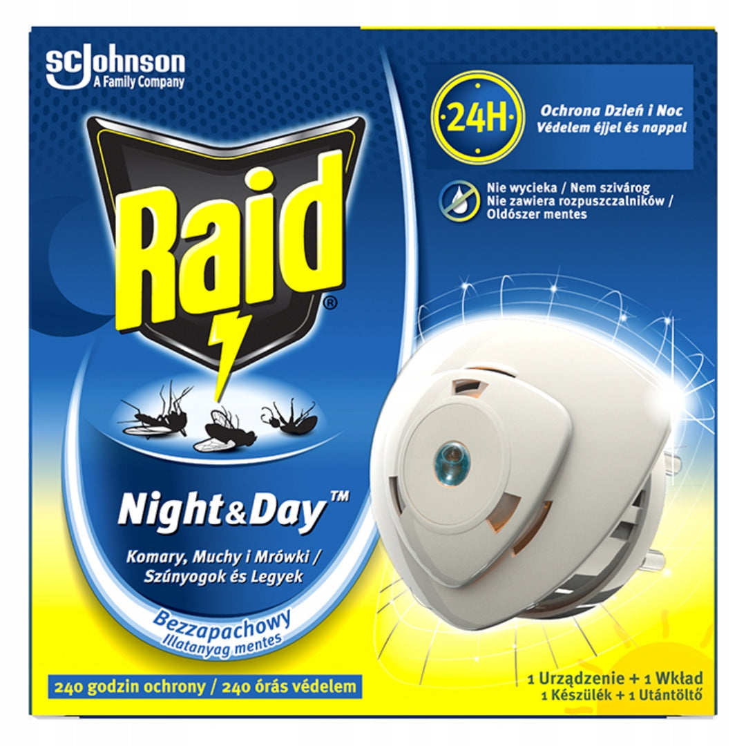 RAID device + cartridge against mosquitoes Night & Day