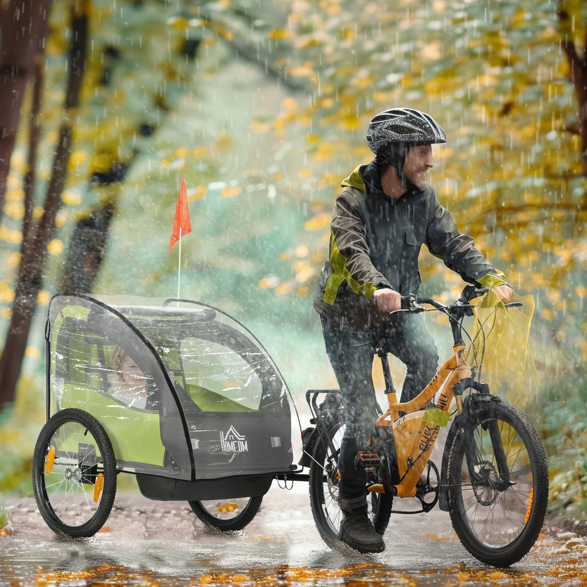 RAIN COVER FOR BICYCLE TRAILER CHILDREN'S RAIN FILM Brand no brand