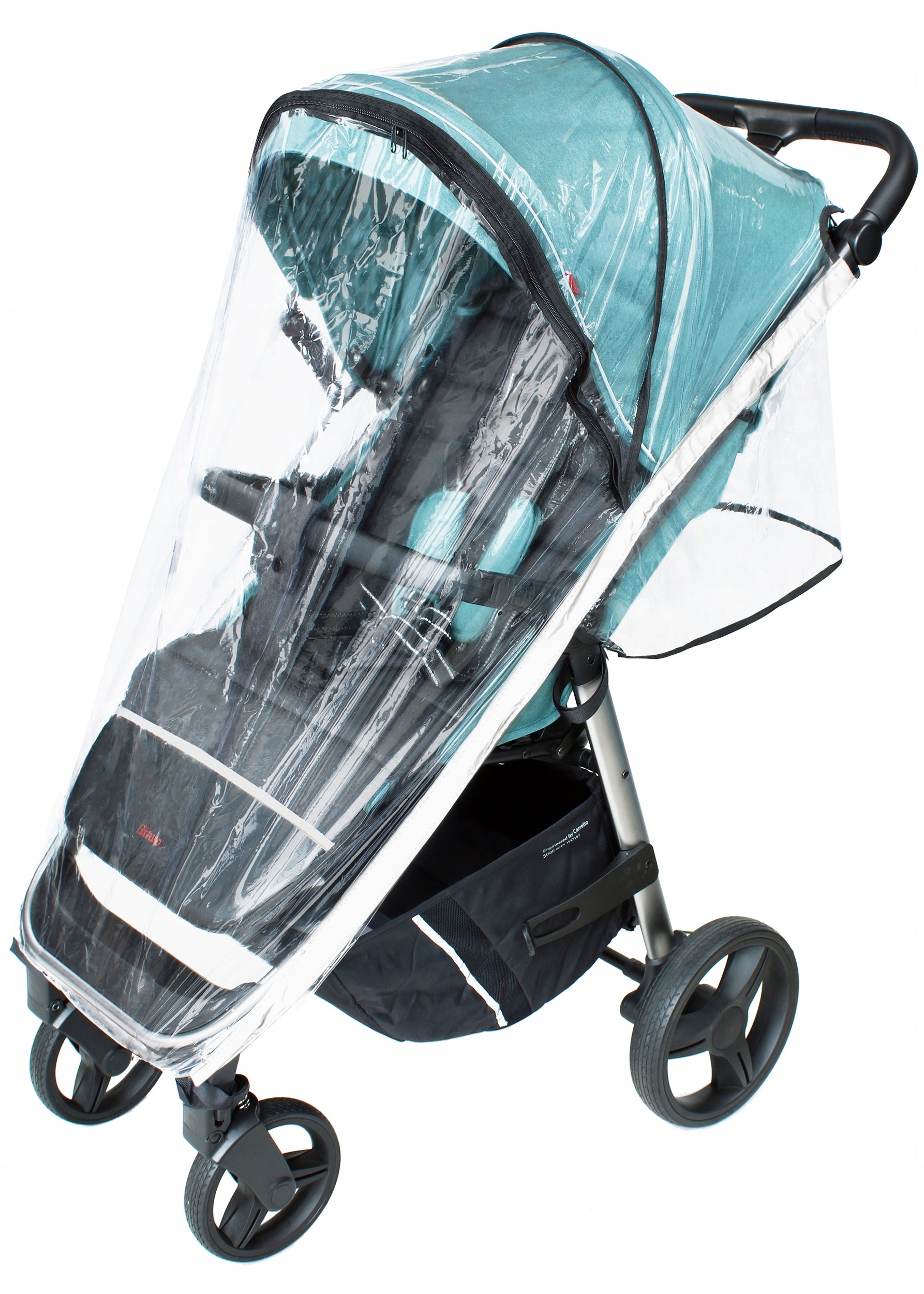 RAIN FILM WITH REFLECTIVE VENTILATION HOLES FOR CARRELLO STROLLER Manufacturer code FOLIA PRZECIWDESZCZOWA DO SPACERÓWKI