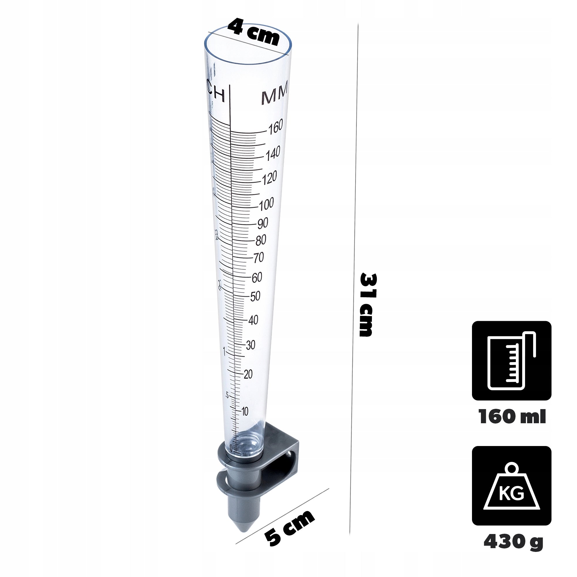 RAIN GAUGE RAINFALL METER SUMMATOR FOR MEASURING PRECIPITATION DRIVEN WATER Manufacturer code K12896