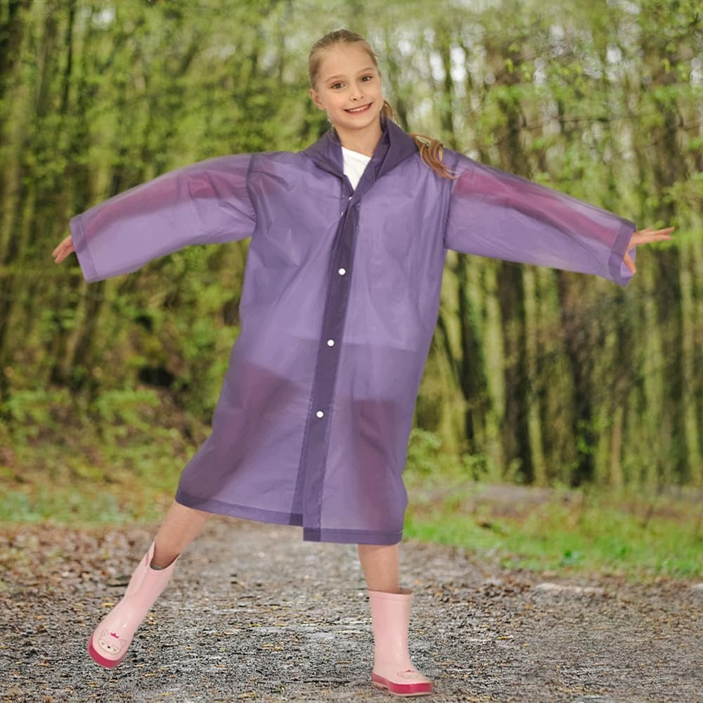 RAIN PONCHO 2 PIECES FOR CHILDREN WITH HOOD AND SLEEVES Kind Other