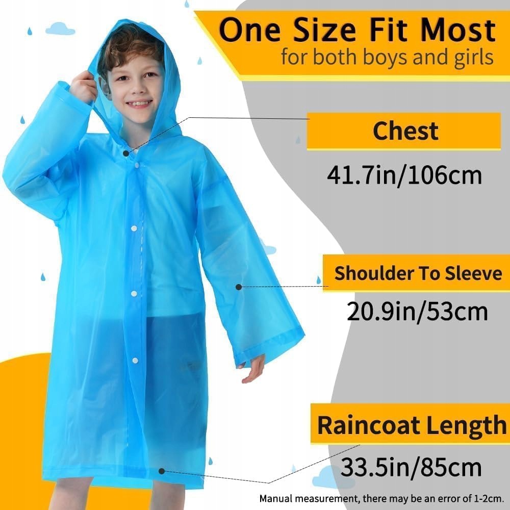 RAIN PONCHO 2 PIECES FOR CHILDREN WITH HOOD WATERPROOF Brand no brand