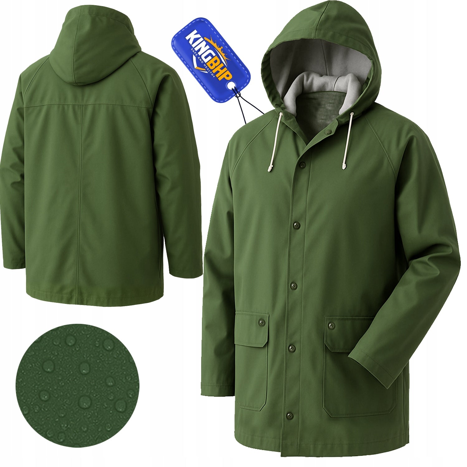 RAINCOAT JACKET Unisex PVC STORMTROOPER WITH hood RAINWATER