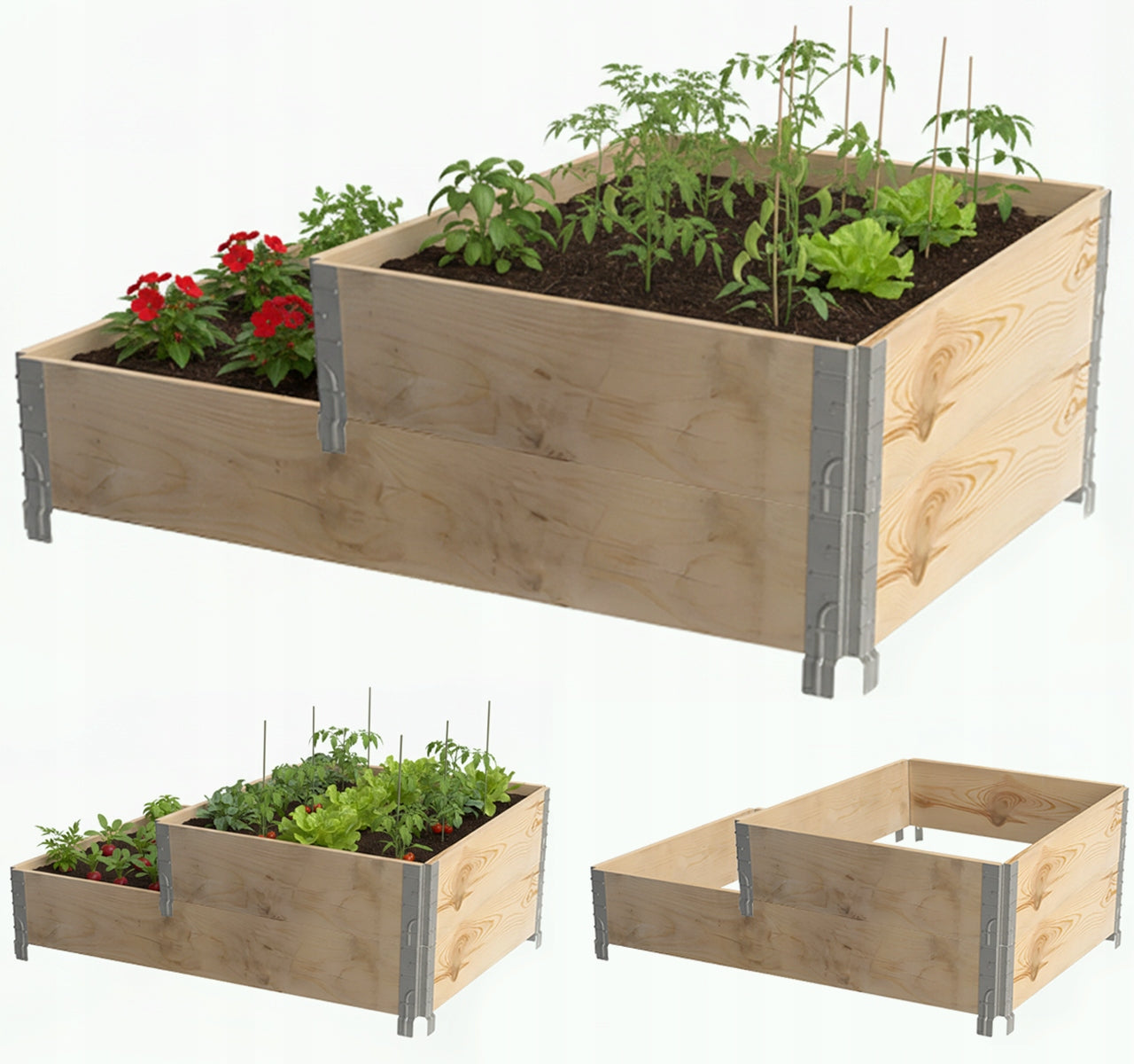 RAISED BED GARDEN VEGETABLE GARDEN HERBARIUM WOODEN CHEST 120X80CM