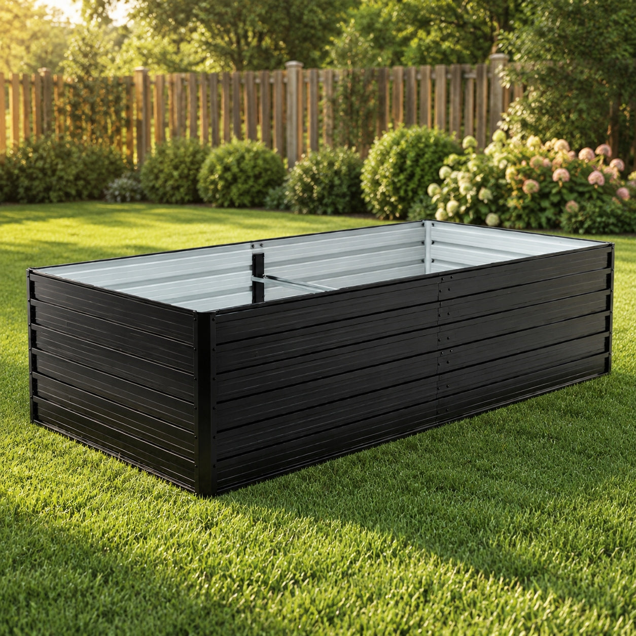 RAISED BED METAL POT WITH OPEN BOTTOM 219X112X64CM BLACK Manufacturer code hp11afpp11