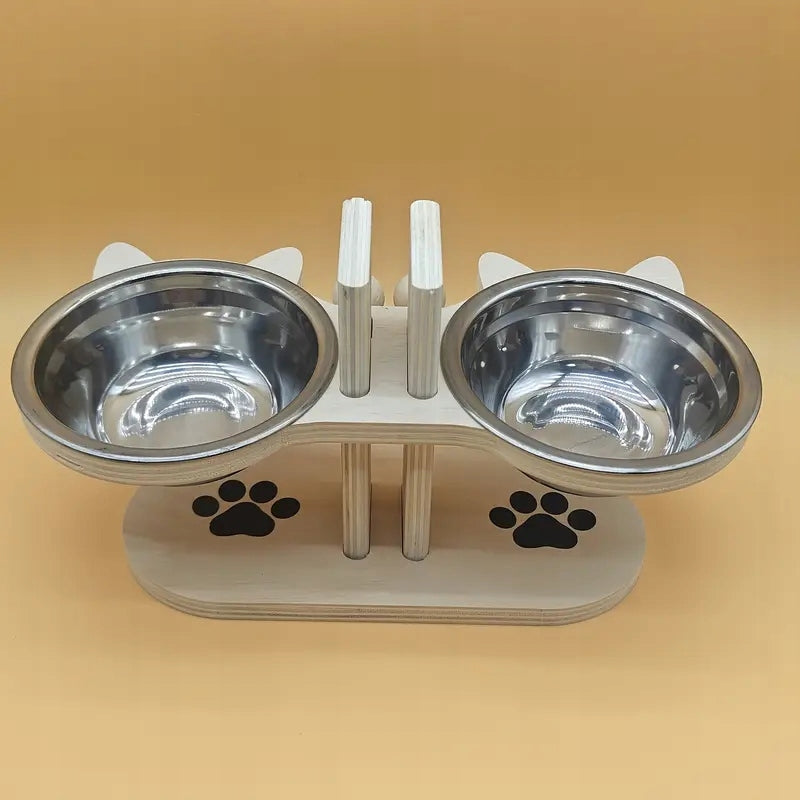 RAISED CAT BOWLS, DOG SLOPE 15° RAISED BOWL STAND Trade name PODWÓJNA MISKA MISKI