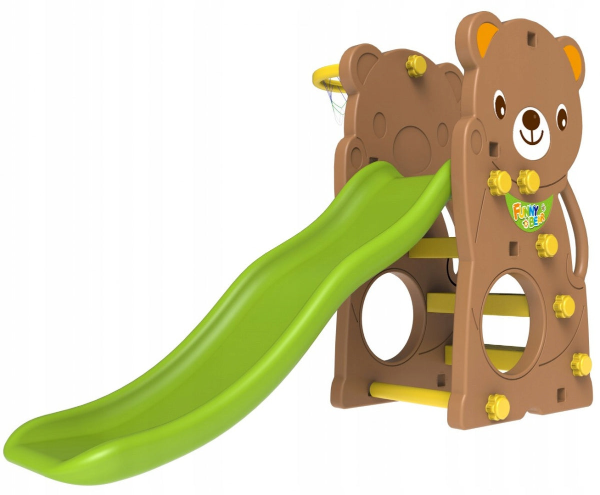 Kinderrutsche mit Schaukel und Basketballständer 