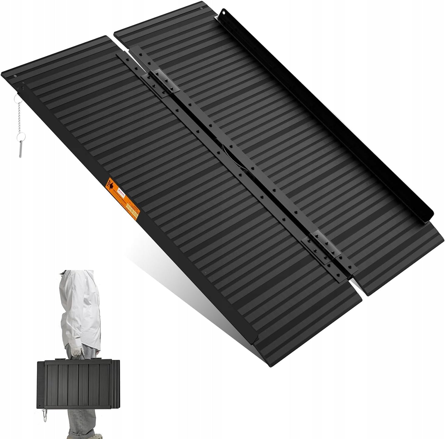 RAMP BLACK ALUMINUM WHEELCHAIRS BICYCLES MOTORBIKES 122X72 360KG