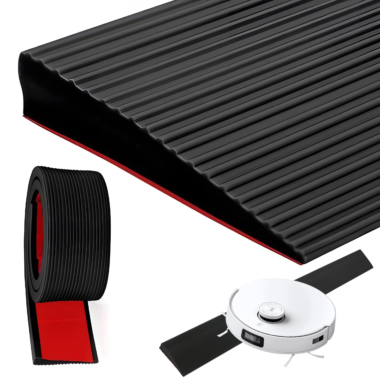 RAMP THRESHOLD SILICONE THRESHOLD STRIP FOR TERRACE DOORS 150x8CM