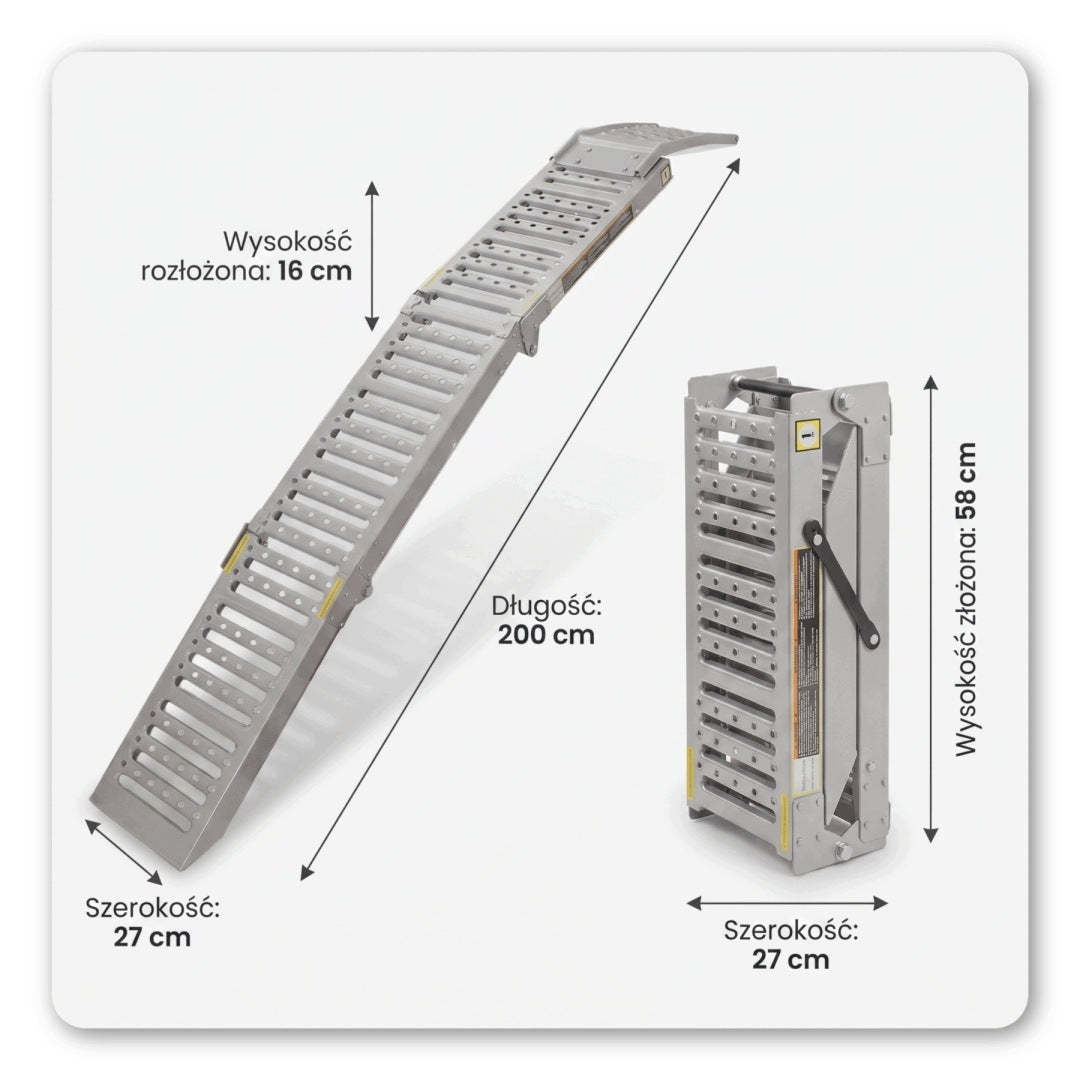 RAMPS FOLDING STEEL RAMPS 2200 KG 2 PIECES FOR QUAD Manufacturer code HD11363