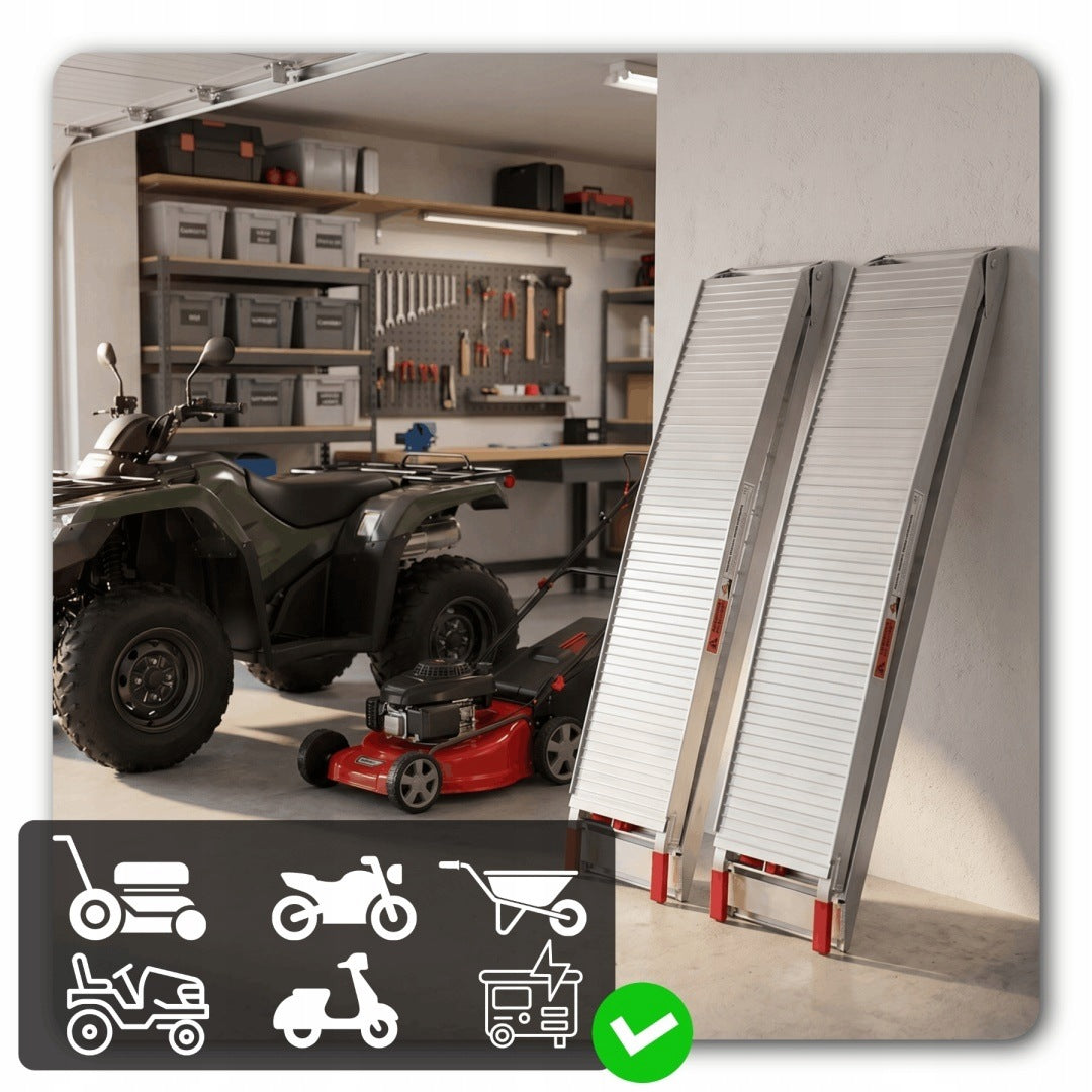 RAMPS RAMP Inrun Aluminum Driveway Folding 205cm 680kg 2 pcs. Brand Bituxx