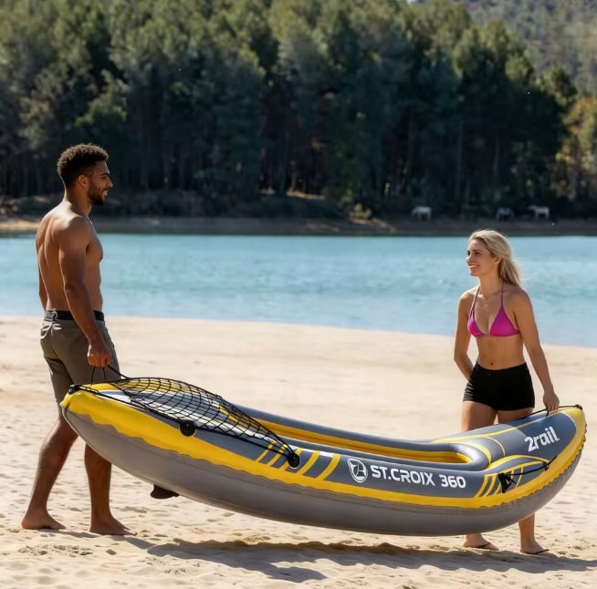 RAMYPOKET Double Kayak Inflatable 2-Person Up to 180 kg + Paddles [Certificate] Manufacturer code 691005011658462924