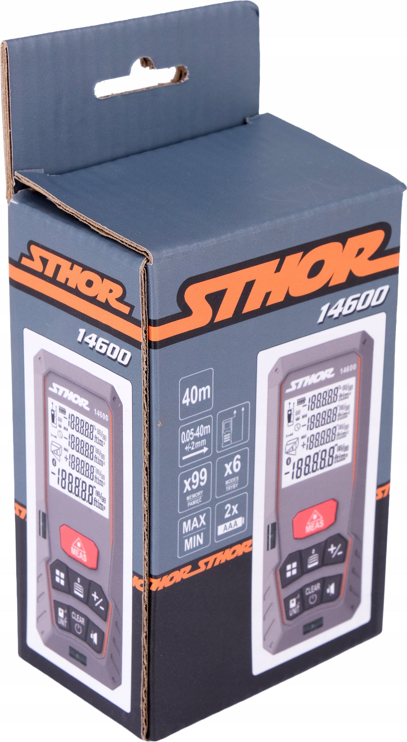 RANGEFINDER LASER DIGITAL DISTANCE METER 0,05-40M 2 MEASUREMENT MODES LCD Batteries included no