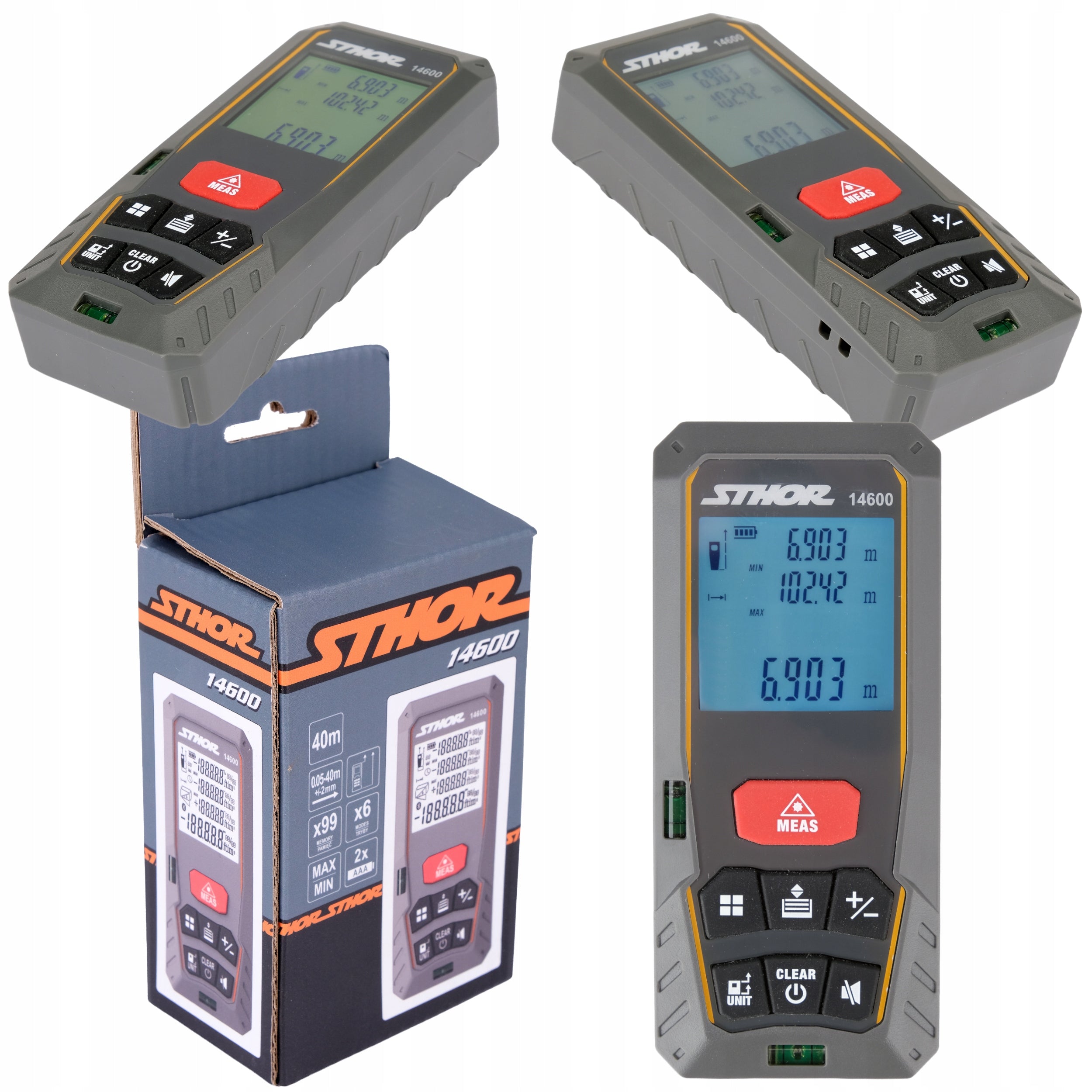 RANGEFINDER LASER DIGITAL DISTANCE METER 0,05-40M 2 MEASUREMENT MODES LCD