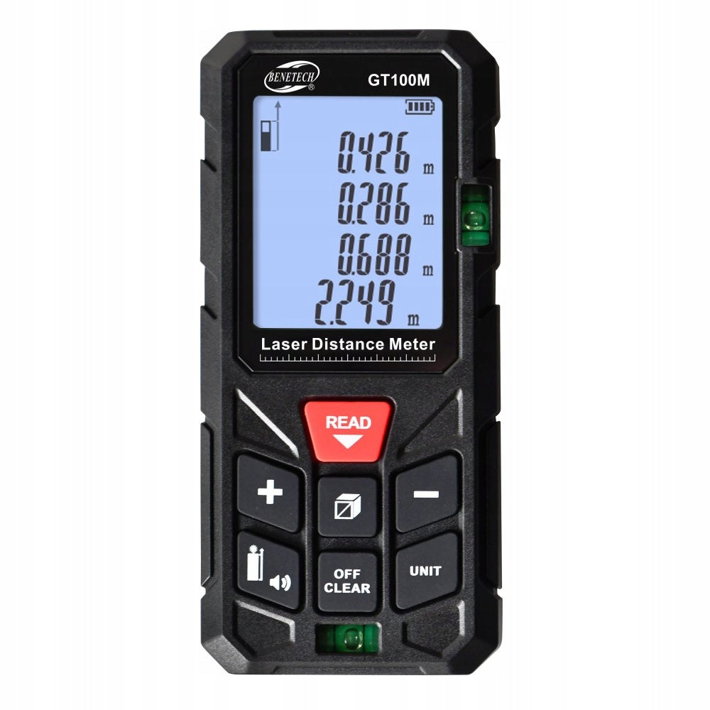 RANGEFINDER LASER DIGITAL DISTANCE METER GREEN LASER 100 METERS LCD Packaging status original