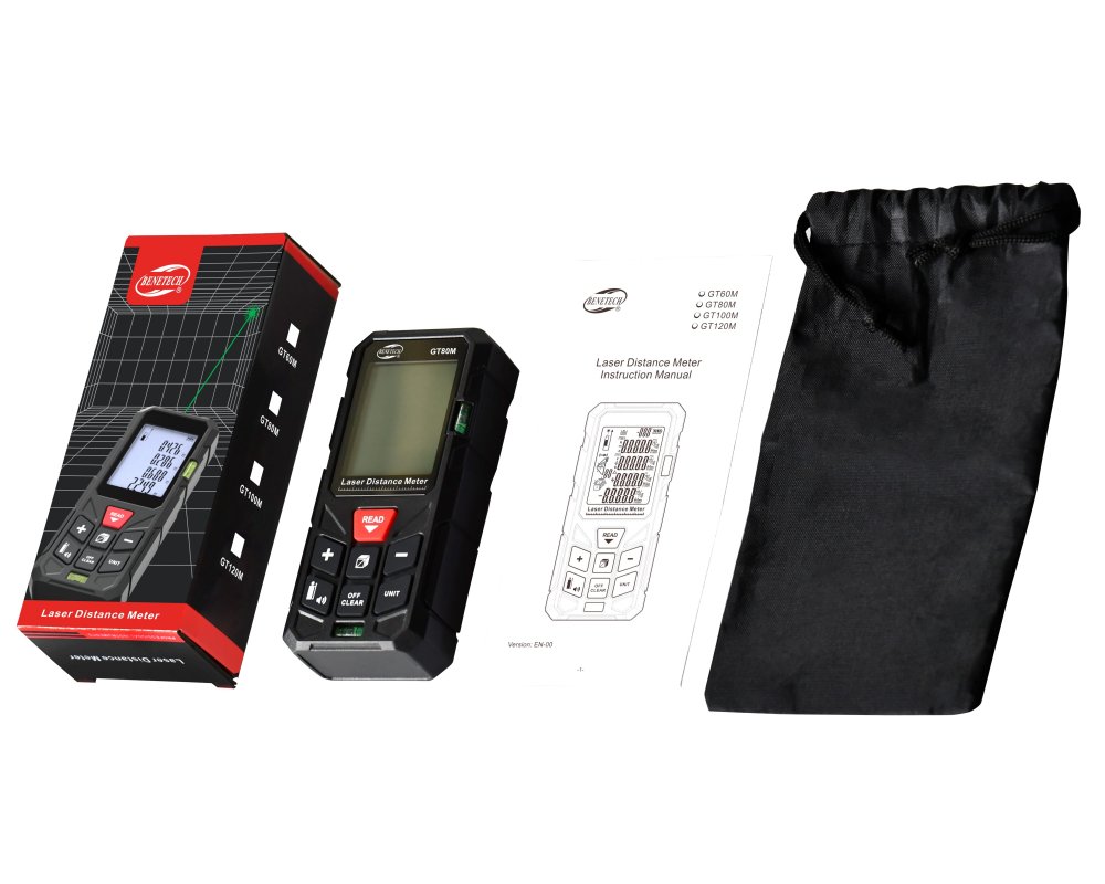 RANGEFINDER LASER DIGITAL DISTANCE METER GREEN LASER 80 METERS LCD Brand Benetech