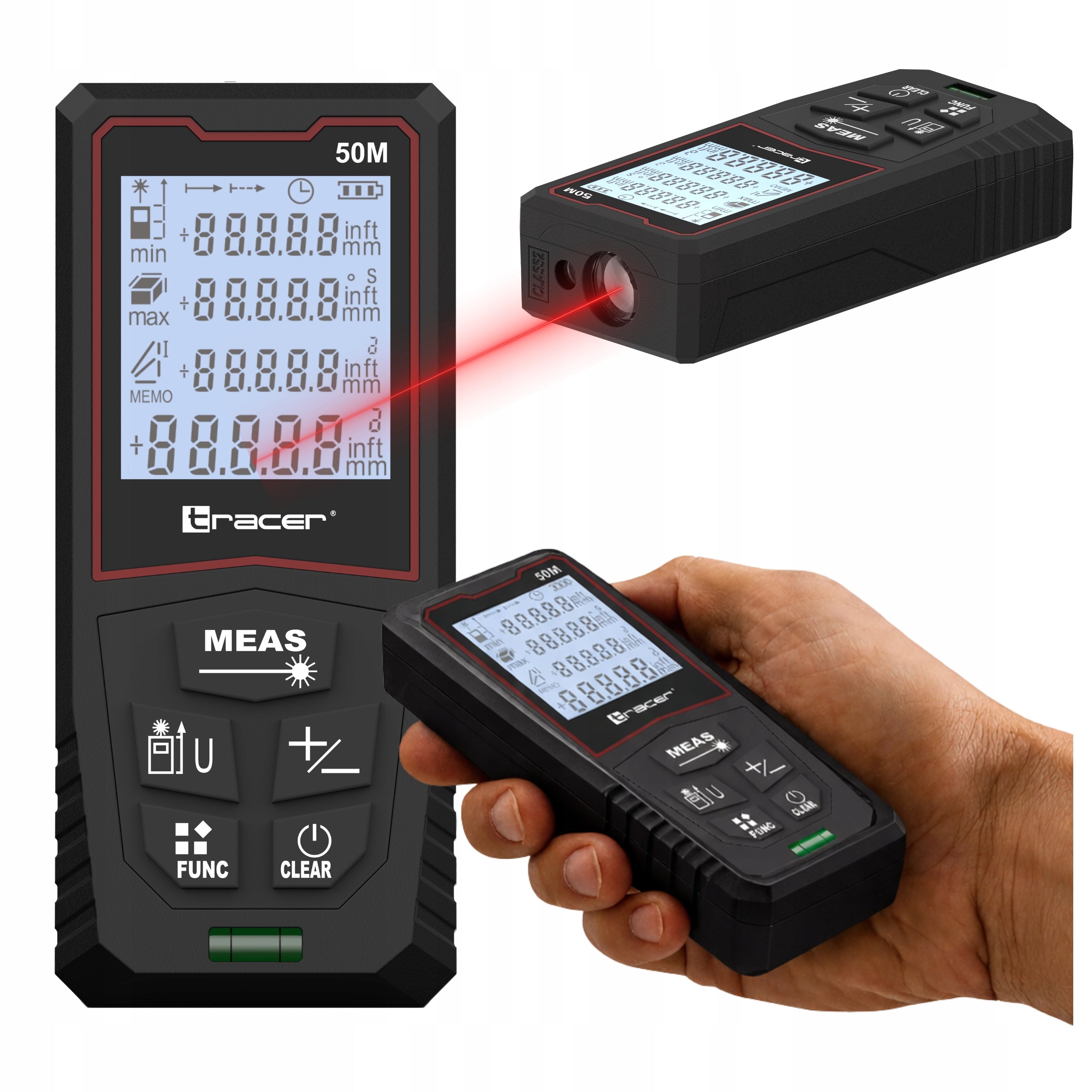 RANGEFINDER LASER DIGITAL METER 50M DISTANCE LASER LEVEL METER Packaging status original
