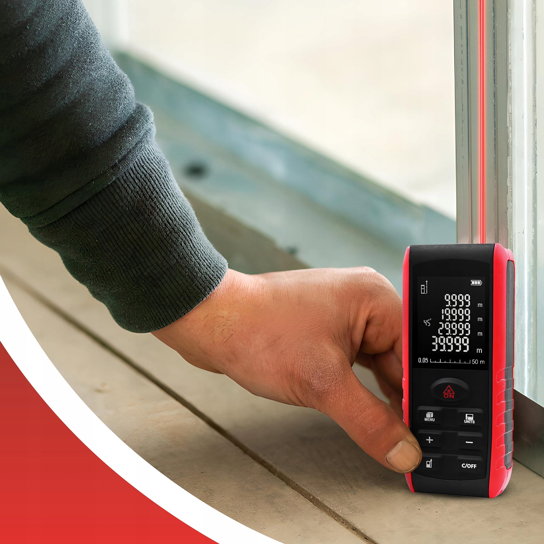 RANGEFINDER LASER DISTANCE METER 50M DIGITAL LEVEL LCD PROTRACTOR Brand RETOO