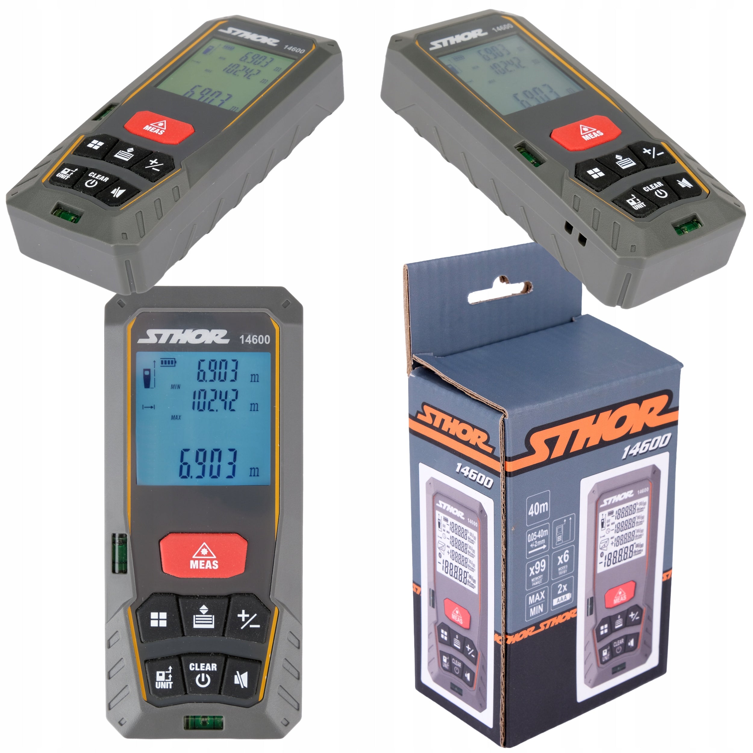 RANGEFINDER LASER DISTANCE METER DIGITAL 40M LCD DISPLAY STHOR