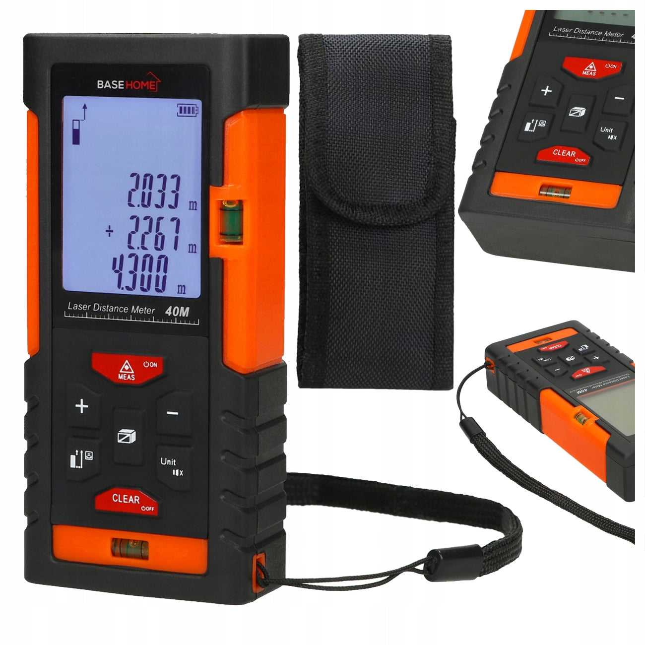 RANGEFINDER LASER DISTANCE METER DIGITAL 40M LEVEL BASEHOME CASE