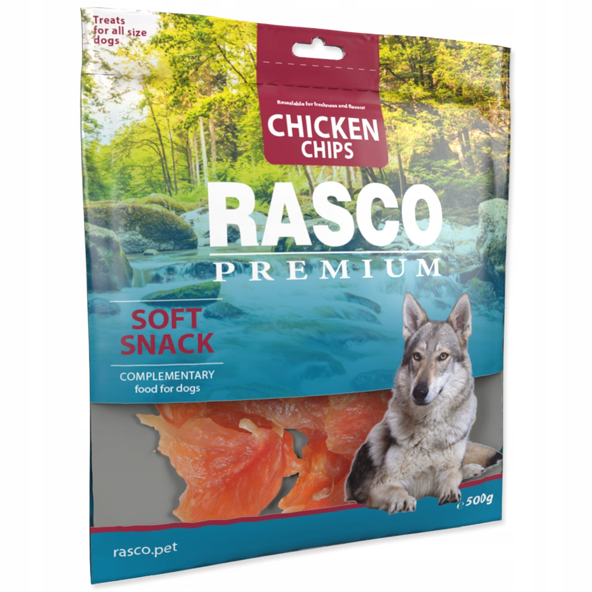 RASCO PREMIUM SOFT SNACK CHICKEN CHIPS DOG TREATS CHICKEN FLAVOR 500g Brand Rasco